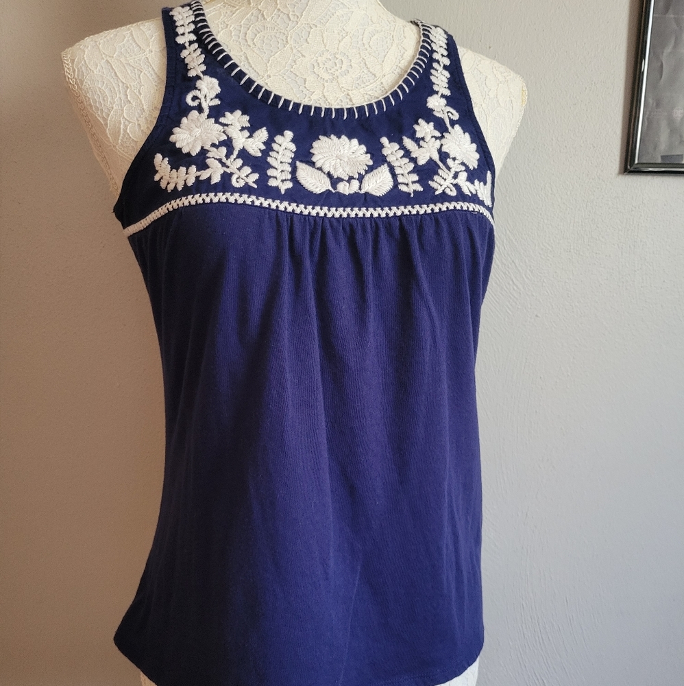 Embroidered Tank Top